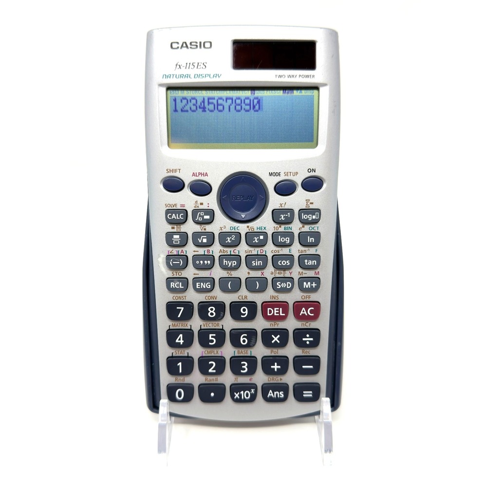 Casio fx 115ES Scientific Calculator Natural Display Two Way‎ Power Tested Works